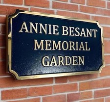 Customized memorial heavy brass/metal outdoor plaque - Garden memorial plaque