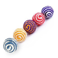 Assorted Color Jute Weave Ball for Cat Toy for Indoor Cat for Chase Balls