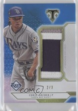 2018 Topps Triple Threads Single Jumbo Relics Sapphire 2/3 Chris Archer 9cf
