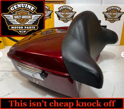 OEM Harley Touring King Tour Pak Pack & Backrest Trunk Mysterious Red Sunglo