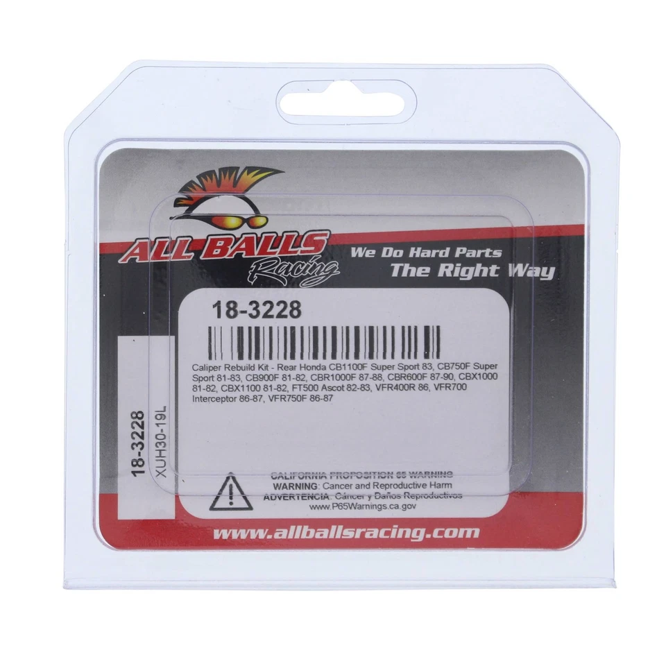 New All Balls Rear Caliper Rebuild Kit 18-3228 for Honda CBR 600 F 87-90 Foto 4 de 4