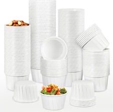 Small Paper Condiment Cups, 2 oz 200 Pk, Jello Shot Tasting Sample Cups