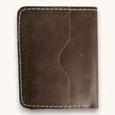 Genuine Leather Minimalist Bifold Wallets For Men RFID Blocking Slim Card Holder