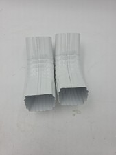 Downspout Gutter Elbow 2x3 "A" Style 2 in. x 3 in. White Aluminum 2 Pack