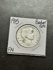1915 P Barber Silver Quarter Nice FN Fine U.S. 25c Type Coin (Raw18416)