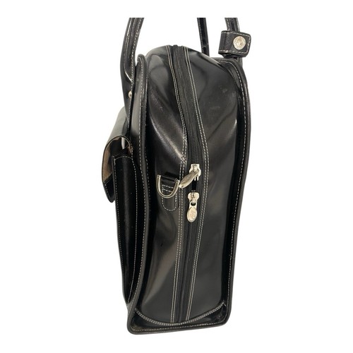 Mcklein Smrt Design Profi Laptop Leder schwarz Tasche Schultergurt fehlt - Bild 4 von 15