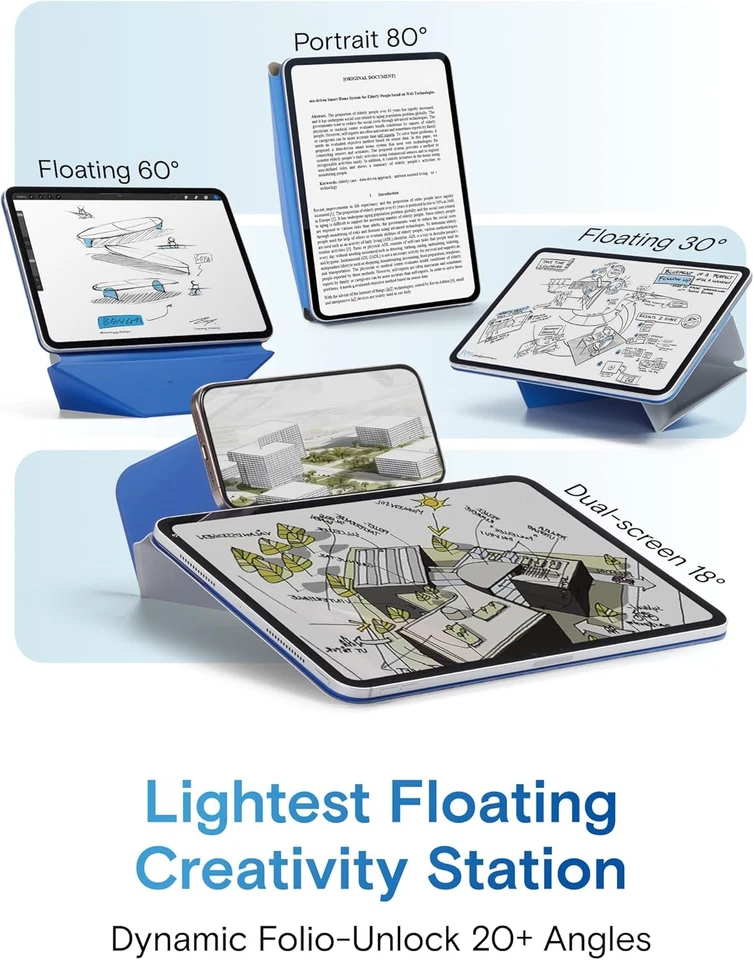 Dynamic Folio Case for iPad Mini 7/6 (8.3”) Slim Magnetic Stand Cover - Image 3 of 4