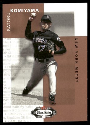Satoru Komiyama 2002 Fleer Box Score #155 #/2950 - New York Mets