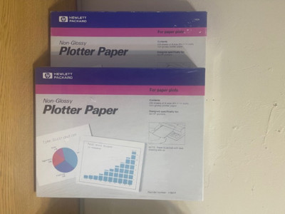 NEW (2) HP HEWLETT PACKARD NON-GLOSSY PLOTTER PAPER PLOTS 17801P 500 SHEETS 250