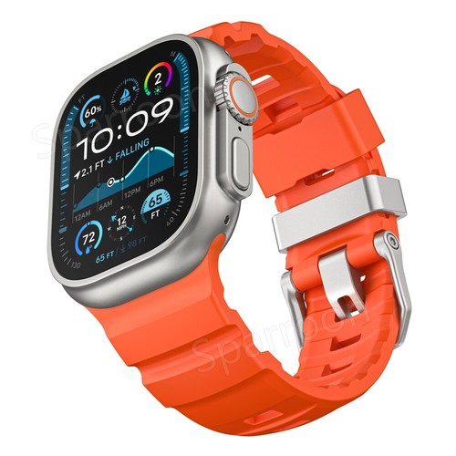 Durable Trail Loop Rugged Silicone Strap for Apple Watch Ultra 2 Band 45/46/49mm - Zdjęcie 49 z 73
