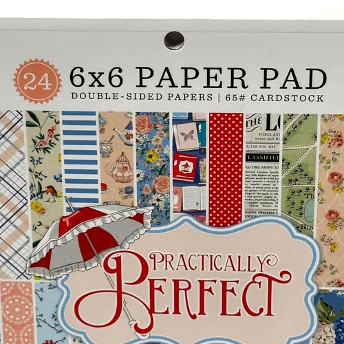 Carta Bella Practically Perfect Cardstock Paper Pad 6 X 6 Mary Poppin Papercraft - Picture 5 of 20