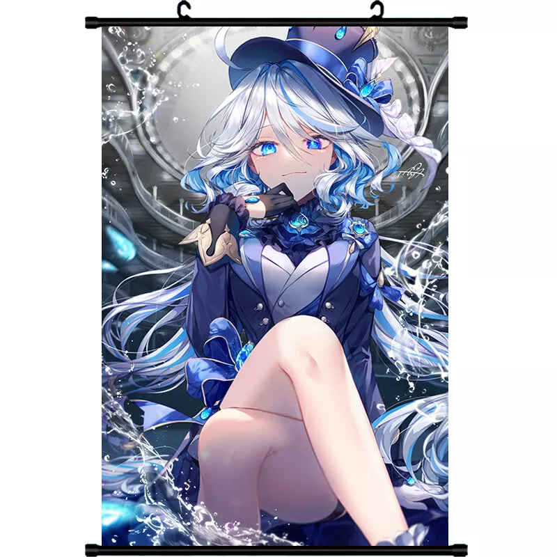 genshin impact furina Anime HD ART Posters Home Decor Wall Scrolls 60X90cm  D9