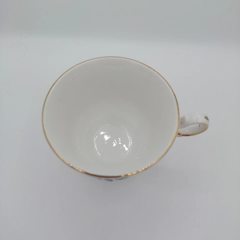 Queen Anne Vintage Tea Cup Trio, Blue Flowers with gold trim (made in England) - image 3 of 4