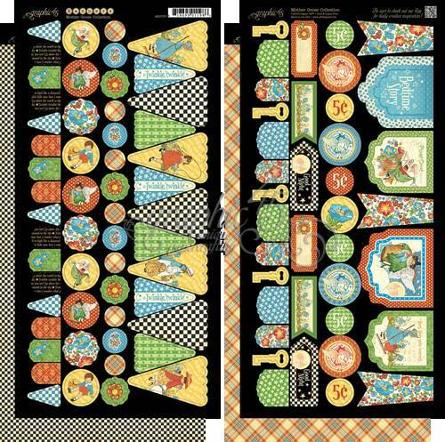 GRAPHIC 45 "MOTHER GOOSE" BUNDLE + STAMPS BABY NURSERY RYHMES SCRAPJACK'S PLACE - Picture 10 of 12