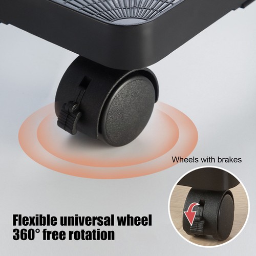Rolling Cpu Stand Computer Tower Adjustable Mobile with Locking Wheels for Easy - Photo 6/12
