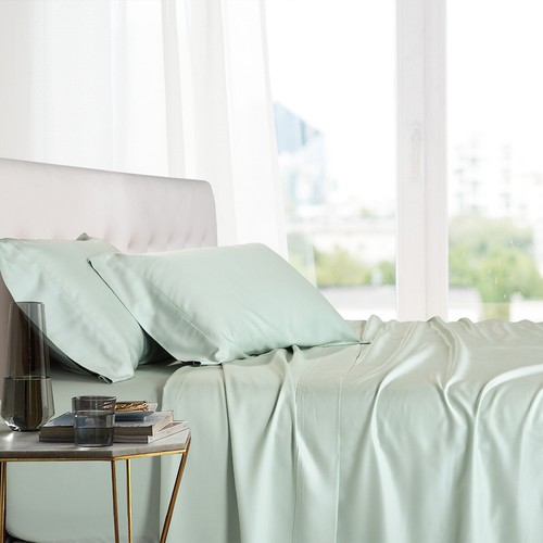 Split Top King Bed Sheet Set 100% Bamboo Viscose Head Split Super Soft Sheets - Picture 13 of 15