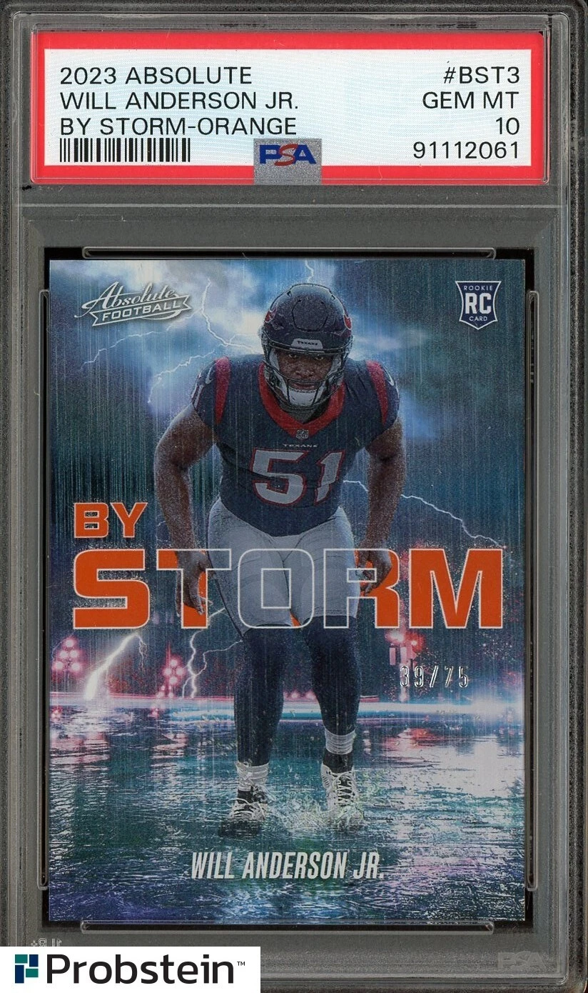 Will Anderson Panini Absolute By Storm #BST3 Orange