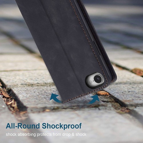 Funda protectora de pantalla con soporte de cuero para iPhone 16 Pro Max/Plus/16e - Imagen 28 de 42
