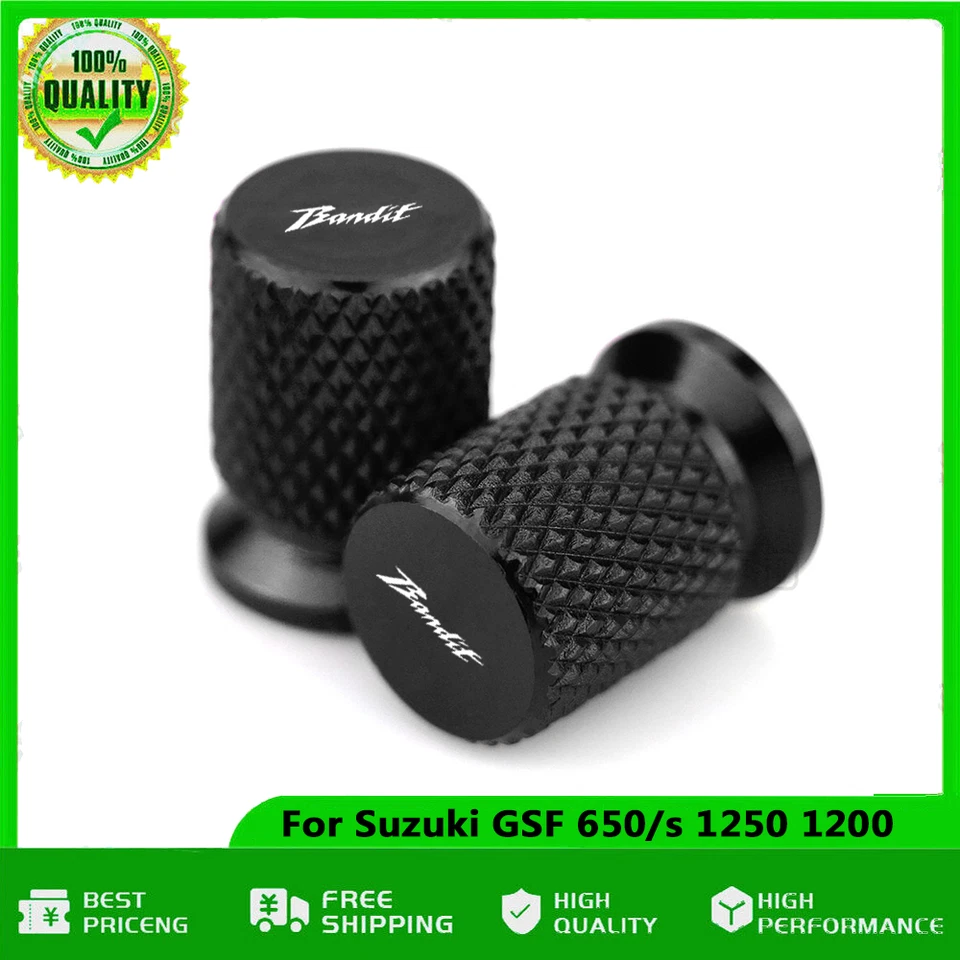 BANDIT LOGO Wheel Air Port Cover Valve Stems Caps For Suzuki GSF 650/s 1250 1200 - Image 3 of 4