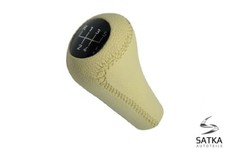 Leder Schaltknauf Beige 5-Gang für BMW E30 E32 E34 E36 E38 E39 E60 E65 E90 E91
