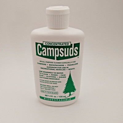 3 New 4oz Bottles Campsuds All Purpose Biodegradable Concentrated Cleaner
