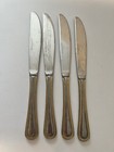 INTERNATIONAL Royal Bead Gold Accent Dinner Knife Knives 8.5" Stainless Lot of 4