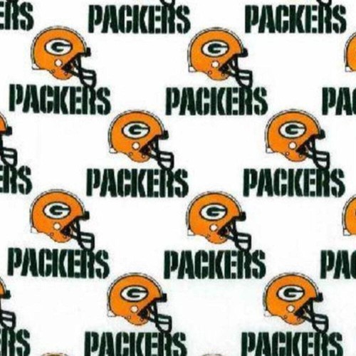 Tessuto cotone Green Bay Packers bianco NFL NFC North - Foto 2 di 3