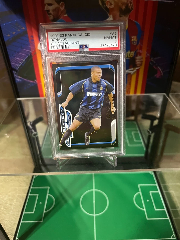 2001-02 Panini Calcio #A7 Gli Attaccanti 2002 Calcio карты Роналду PSA 8 - Изображение 4 из 4