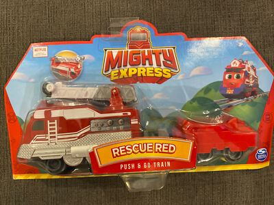 New Mighty Express Rescue Red- Push & Go Train