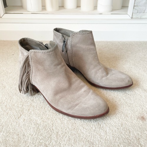 Sam Edelman Size 7.5 7 1/2 M Grey Suede 