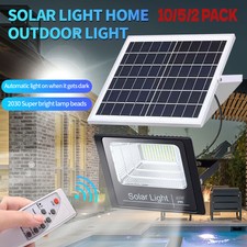5/2 Pack 409 LED Outdoor Solar Light Garden Walkway Lights Spotlight Flood Lamp