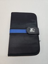 Starter 2001 Wirebound 3 Sub Notebook Folio Nylon Hook Loop Closure BLACK/BLUE