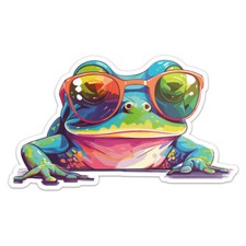 Cool Frog Car Bumper Sticker Weatherproof Vinyl Decal