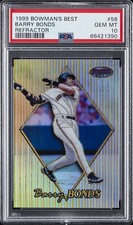 1999 BOWMAN'S BEST REFRACTOR #58 BARRY BONDS 244/400 PSA 10