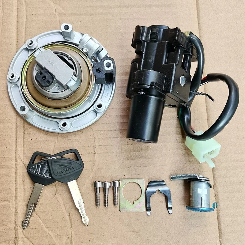 Interruptor de encendido tapa de gas juego de llaves de bloqueo de asiento para Honda CBF500 CBF600 CBF1000 04-10 Foto 2 de 4