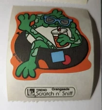 Vintage Trend Scratch N Sniff Sticker Frog Orangeade scent 