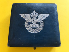 Für Eisenbahn Orden Abzeichen Etui blau leer 6,5x6cm Deutsches Reich o Einlage