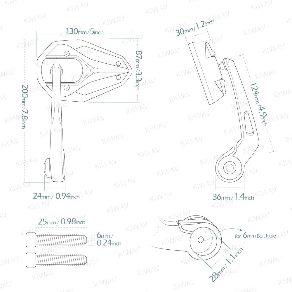 KiWAV Motorcycle Bar End Mirrors ViperII Green for Moto Guzzi V7 III
