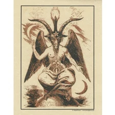 Baphomet Poster 8.5 x 11" Parchment Print NEW Book of Shadows Page