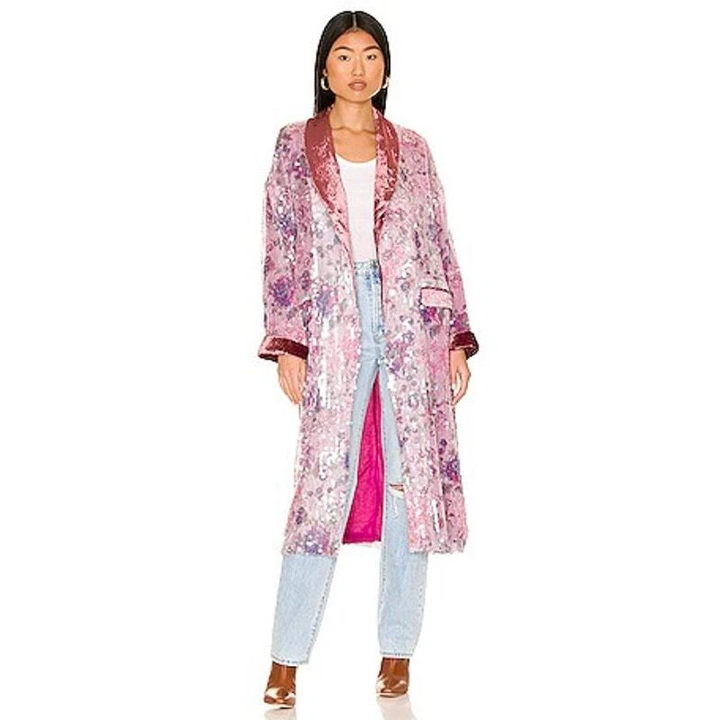Revolve Free People Kealey Kimono Seuqin Floral Duster - Image 2 of 4