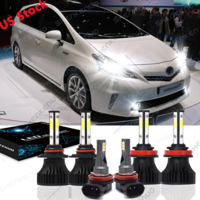 For Toyota Prius 2010-2015 6000K LED Headlight High Low + Fog Light