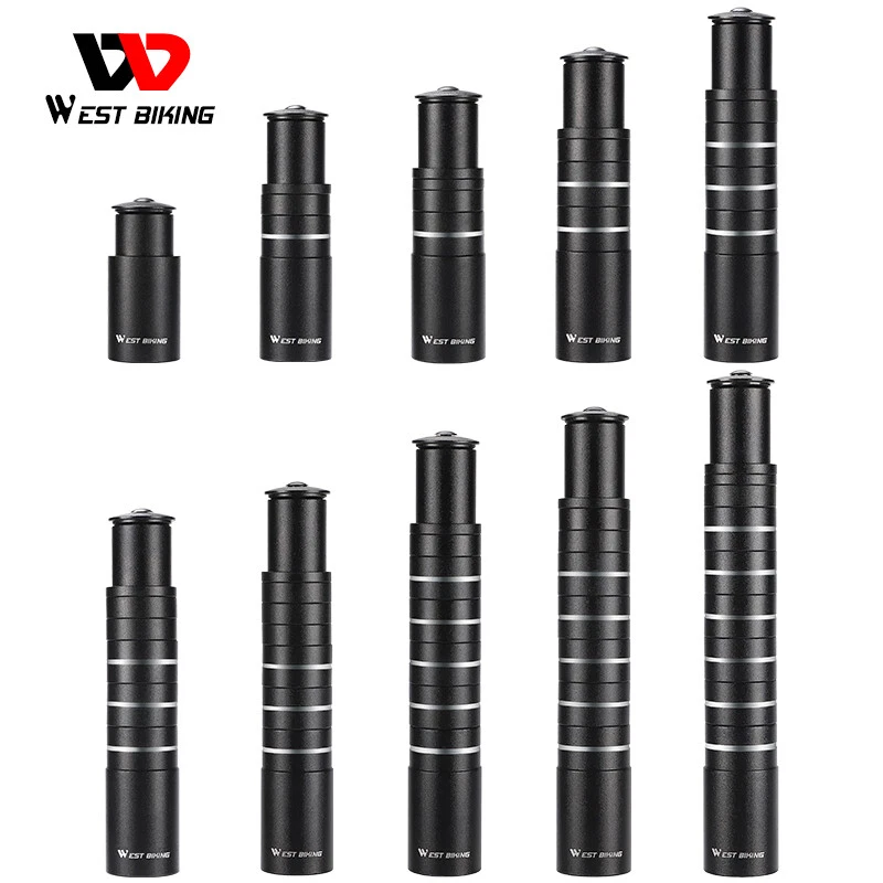 WEST BIKING Bike Fork Stem Extender Bicycle Handlebar Riser Extension Adapter - Image 2 of 4