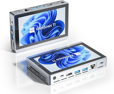 5.5 Inch Windows 11 OS Small Computer Mini PC 16GB RAM 256GB eMMC Gaming Tablet