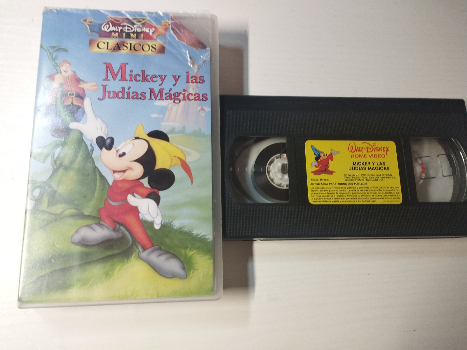 Mickey and the Magic Beans Mini WALT DISNEY - VHS Tape Spanish 3T