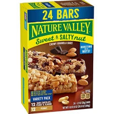 Nature Valley Granola Bars, Sweet and Salty Nut, Variety Pack, 24 Bars, 28.8 OZ