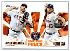 12P-18 Justin Verlander Gerrit Cole Astros 2023 Topps One-Two Punch Insert