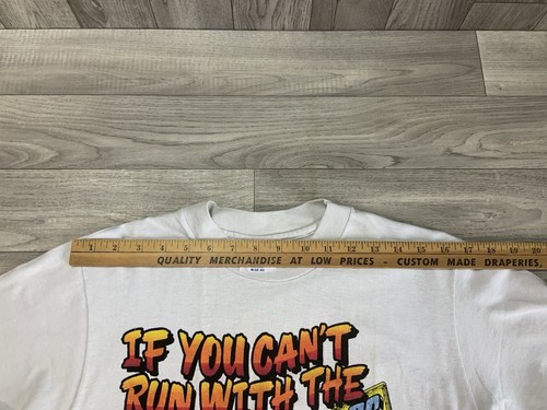 VTG 1986 World Of Outlaws T-shirt Medium Single Stitch Sprint Car Racing - Picture 9 of 12