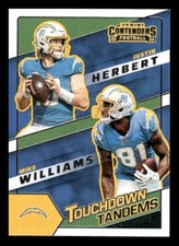 2022 Panini Contenders #TDT-LAC Justin Herbert / Mike Williams Chargers