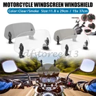 Motorcycle Adjustable Clip-On Windshield Extension Spoiler Windscreen Deflector