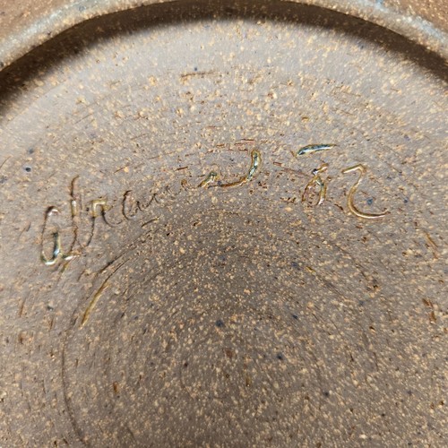 Art Pottery Stoneware Bean Pot w/ Lid Artist Signed 1982 Hand Made Thrown Crock - Picture 5 of 21